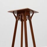 Art Deco tall oak wooden console or pedestal, France 1920s