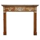 Victorian antique fireplace in tarred pine and sculpted gesso.