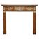 Victorian antique fireplace in tarred pine and sculpted gesso.