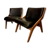 Pair of chairs by Morris of Gibson 1960 vinyl s