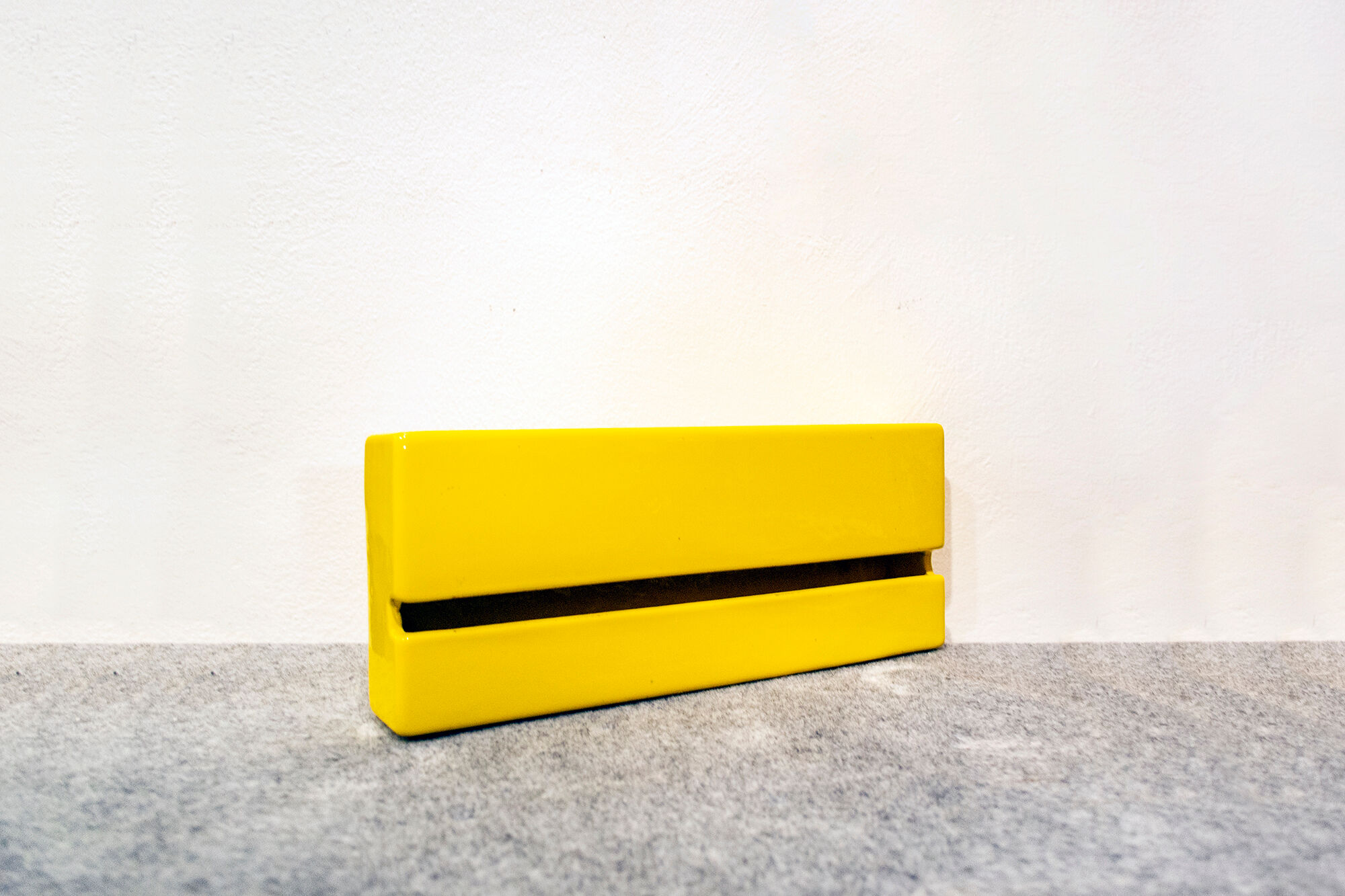 Yellow Ceramic Vase from Gabbianelli, Italy, 1970s
