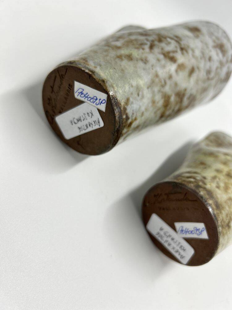 Ceramic mugs by alexandre kostanda (1921-2007)