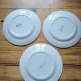 Set of 3 vintage ceranord st Amand semi-vitrified plates, Nice model