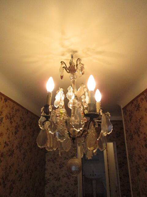 Antique chandelier with pendants