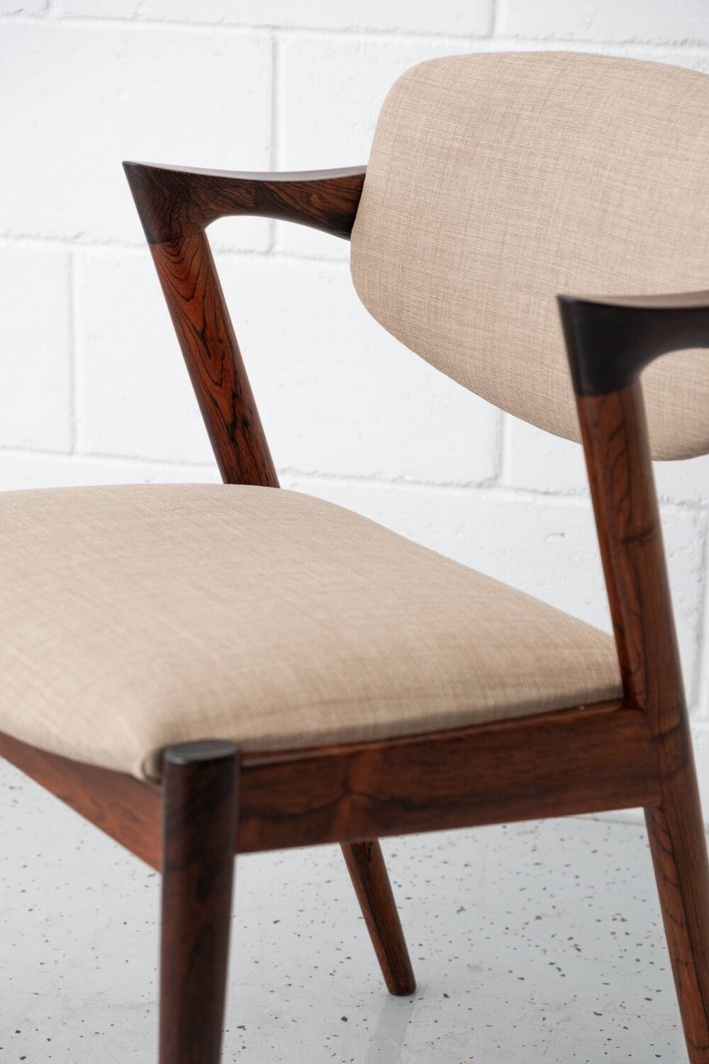 Dining chairs in rosewood, model 42, by Kai Kristiansen.