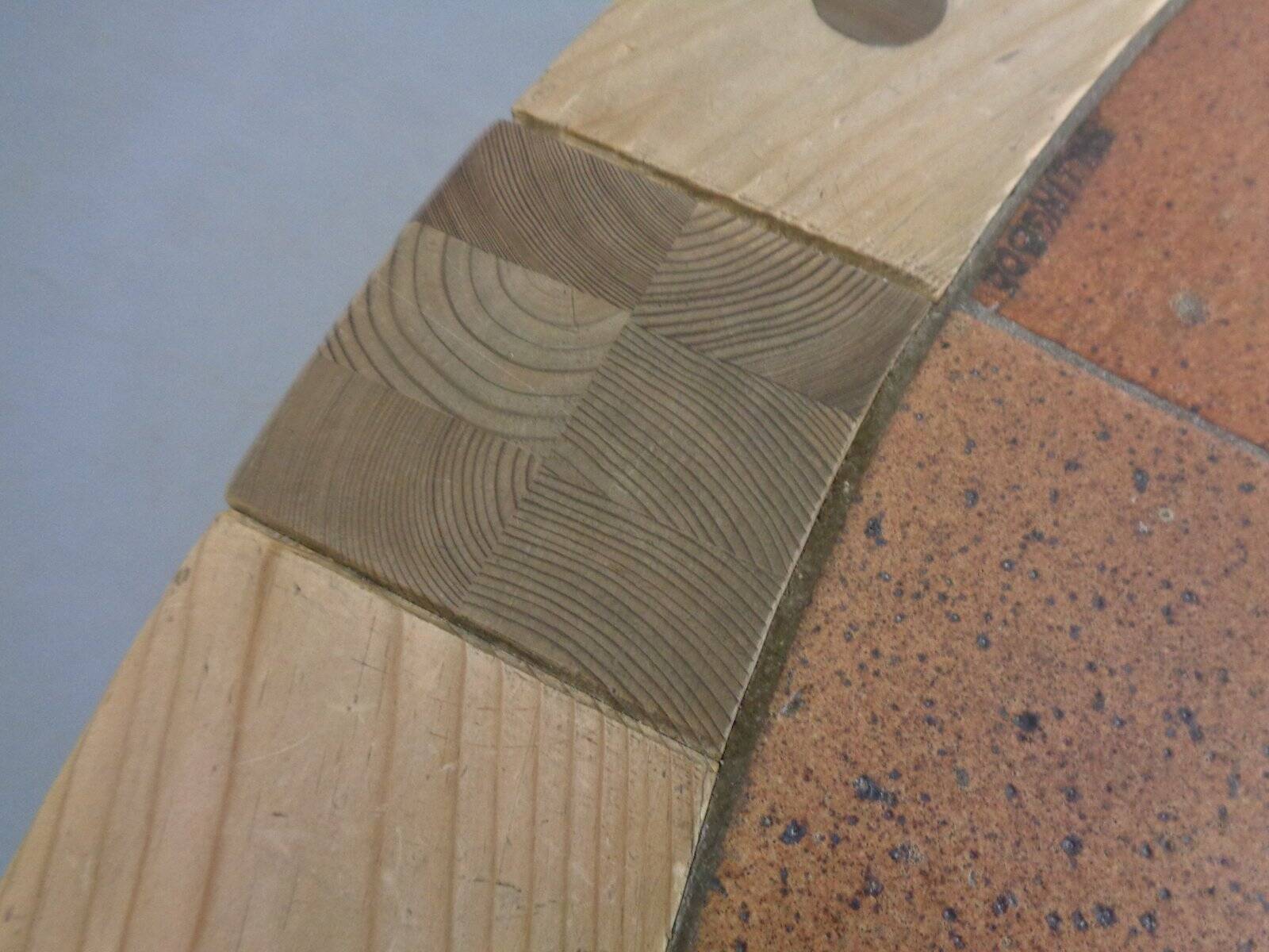 Large pine and ceramic coffee table by Lisbeth Sallingboe for Sallingboe, Denmark, 1970s.