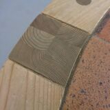 Large pine and ceramic coffee table by Lisbeth Sallingboe for Sallingboe, Denmark, 1970s.