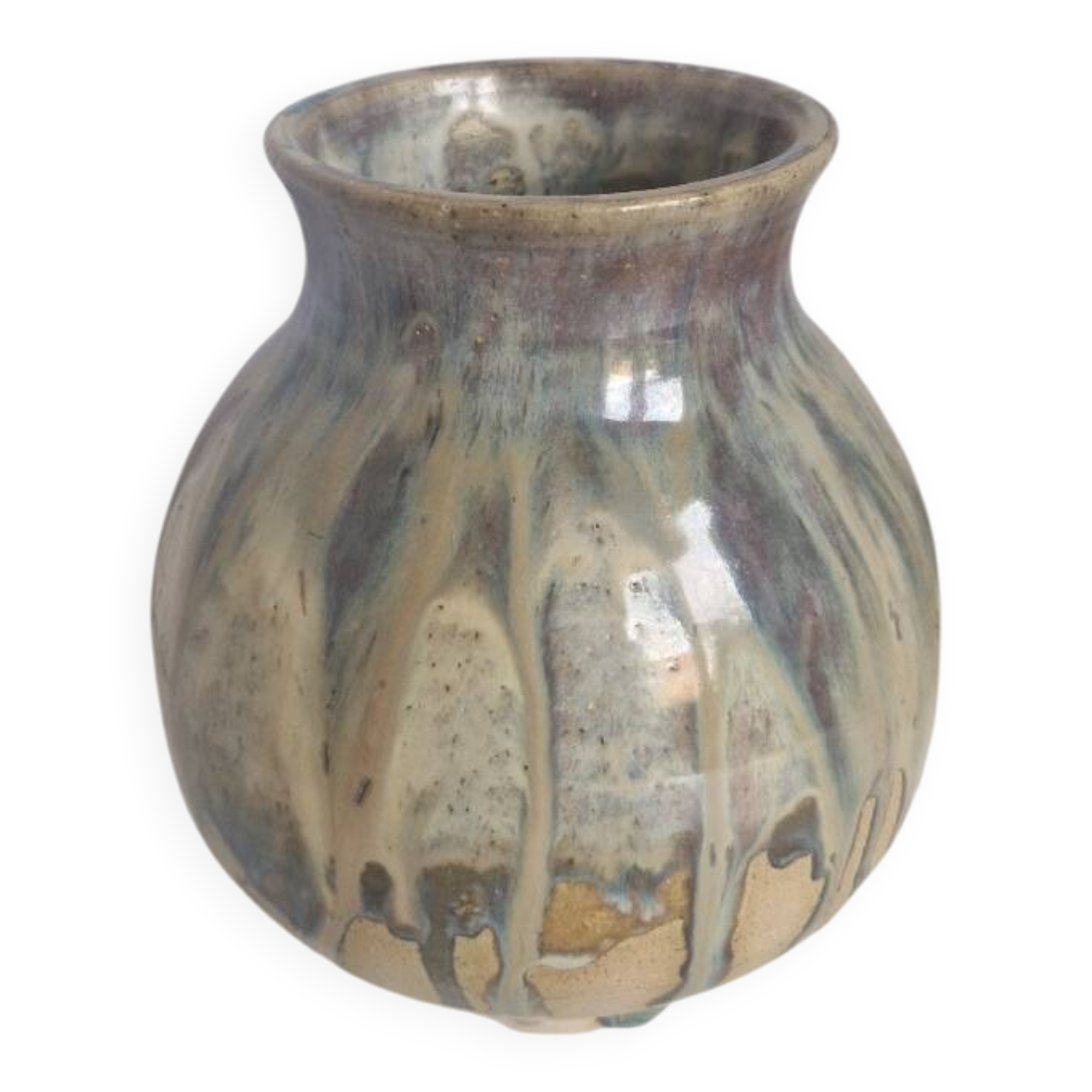 Flamed Stoneware Vase Signature To Be Defined