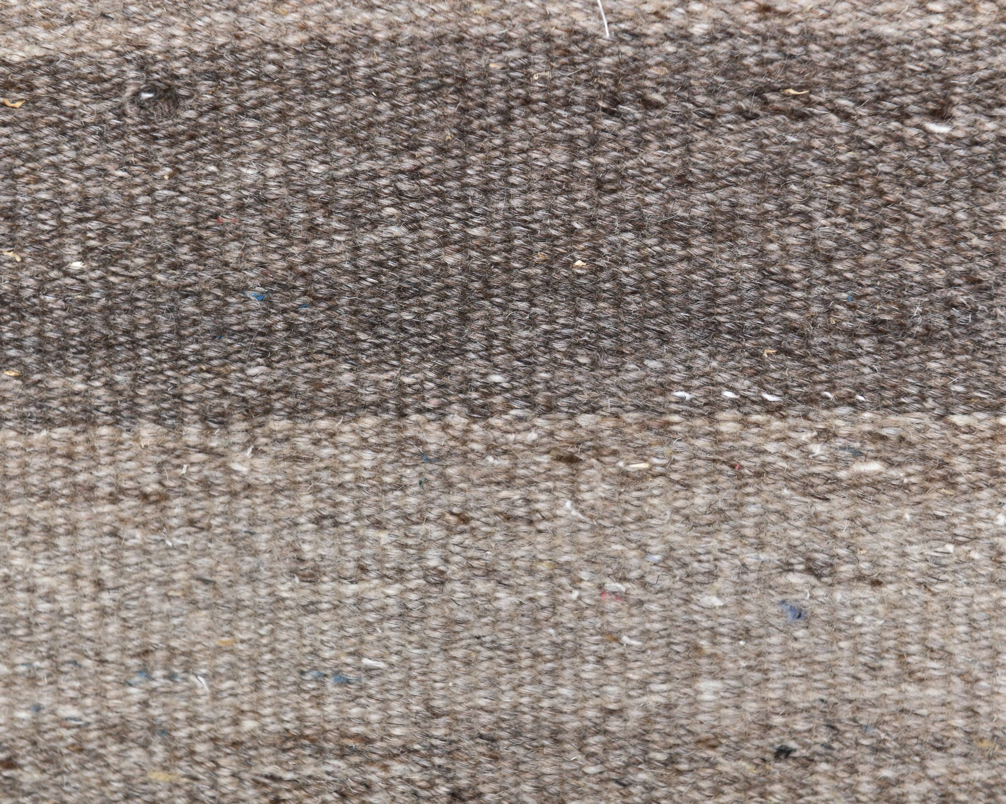 2x9 Brown Beige Striped Kilim Runner Rug 71x279Cm SK 241367