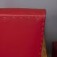 Pair of vintage 1950's armchairs in red leather, italian design