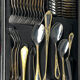 Varaguen 70-piece 23-carat gold-plated cutlery set