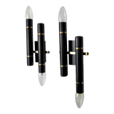 Pair of tubular wall lamps from Sciolari, Italy, 1970