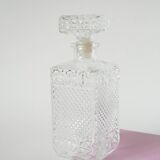 Carafe à whisky en verre facetté, 1970