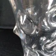 Crystal vase with a peak decoration from the 1960s-1970s.