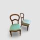 Antique Victorian era ballon back chairs and stool