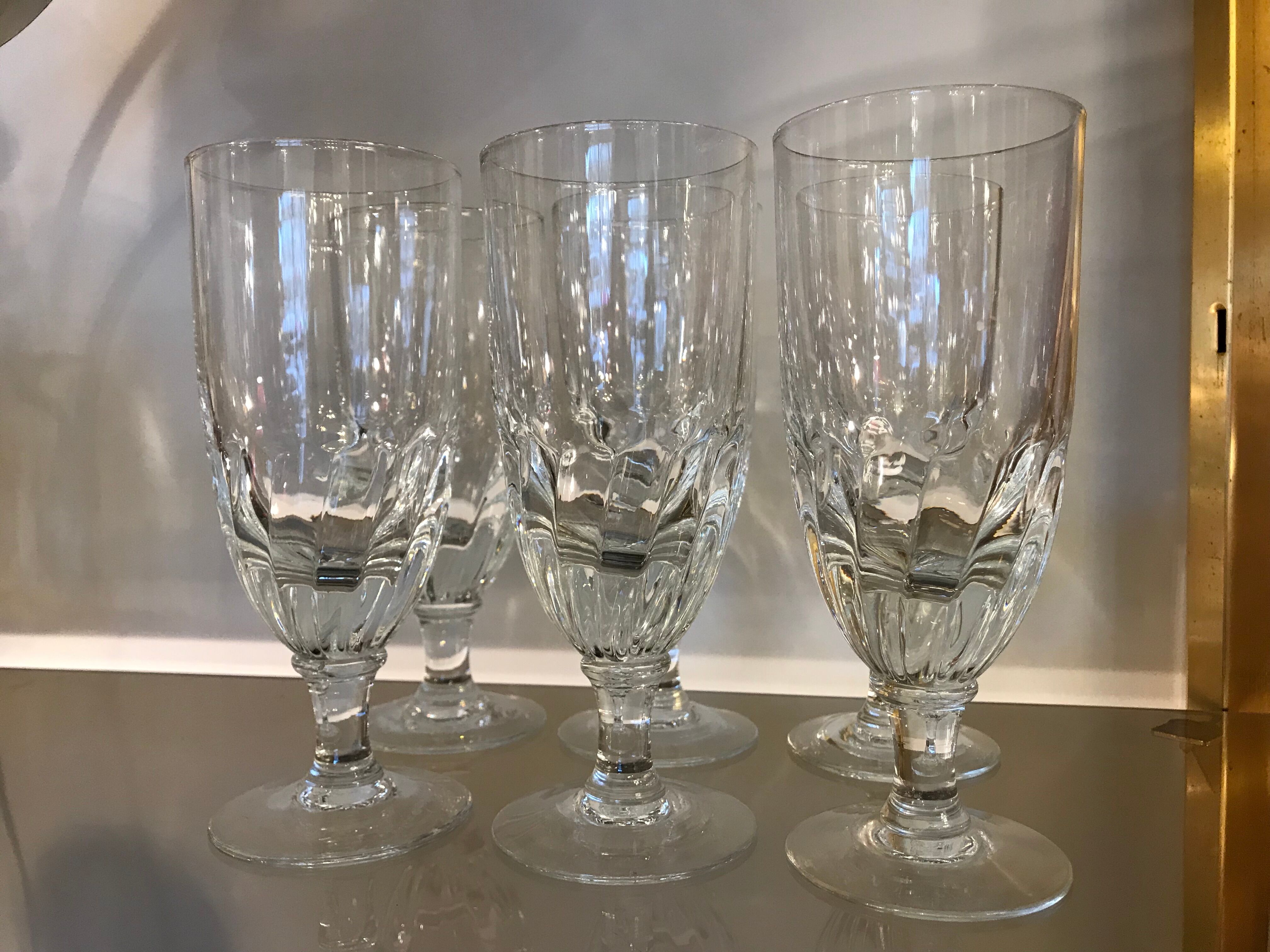 6 old absinthe glasses
