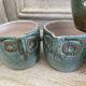 Set 6 vintage ceramic owl mugs
