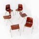 Ensemble de 6 chaises de salle à manger industrielles "S22" par Pagholz