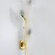 J.T. Kalmar Two Pairs of Large Floral Wall Sconces Auguri in Brass, Austria, 1950s