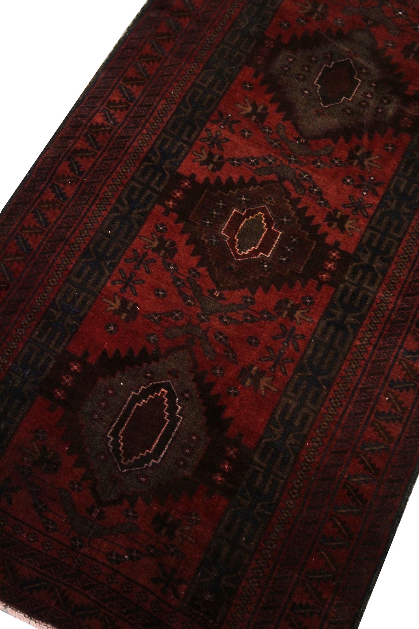 Traditional Handmade Persian Village Carpet Rug-100x183cm
