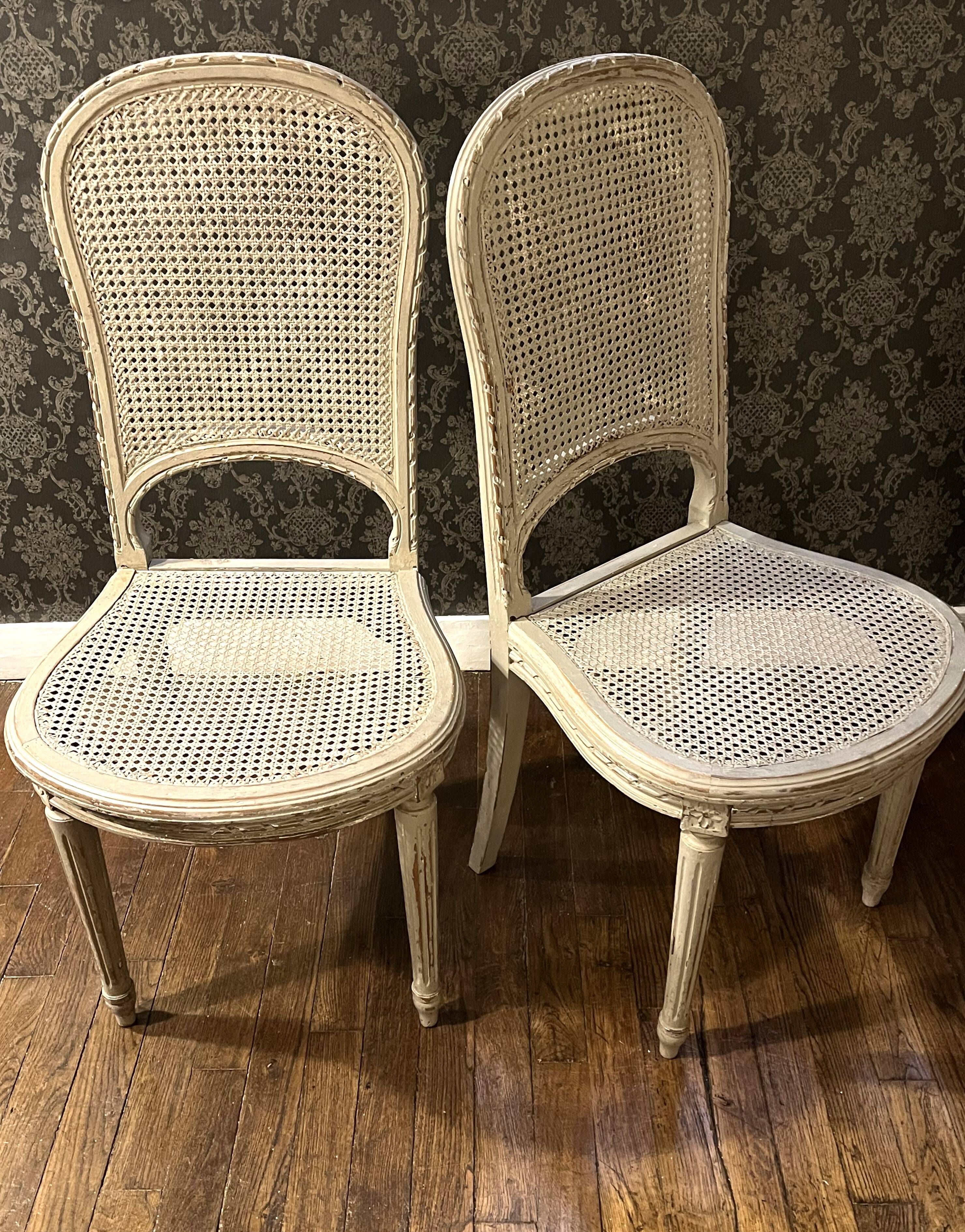 Pair of cane chairs