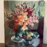 Bouquet of flowers signed Dechamps