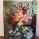 Bouquet of flowers signed Dechamps
