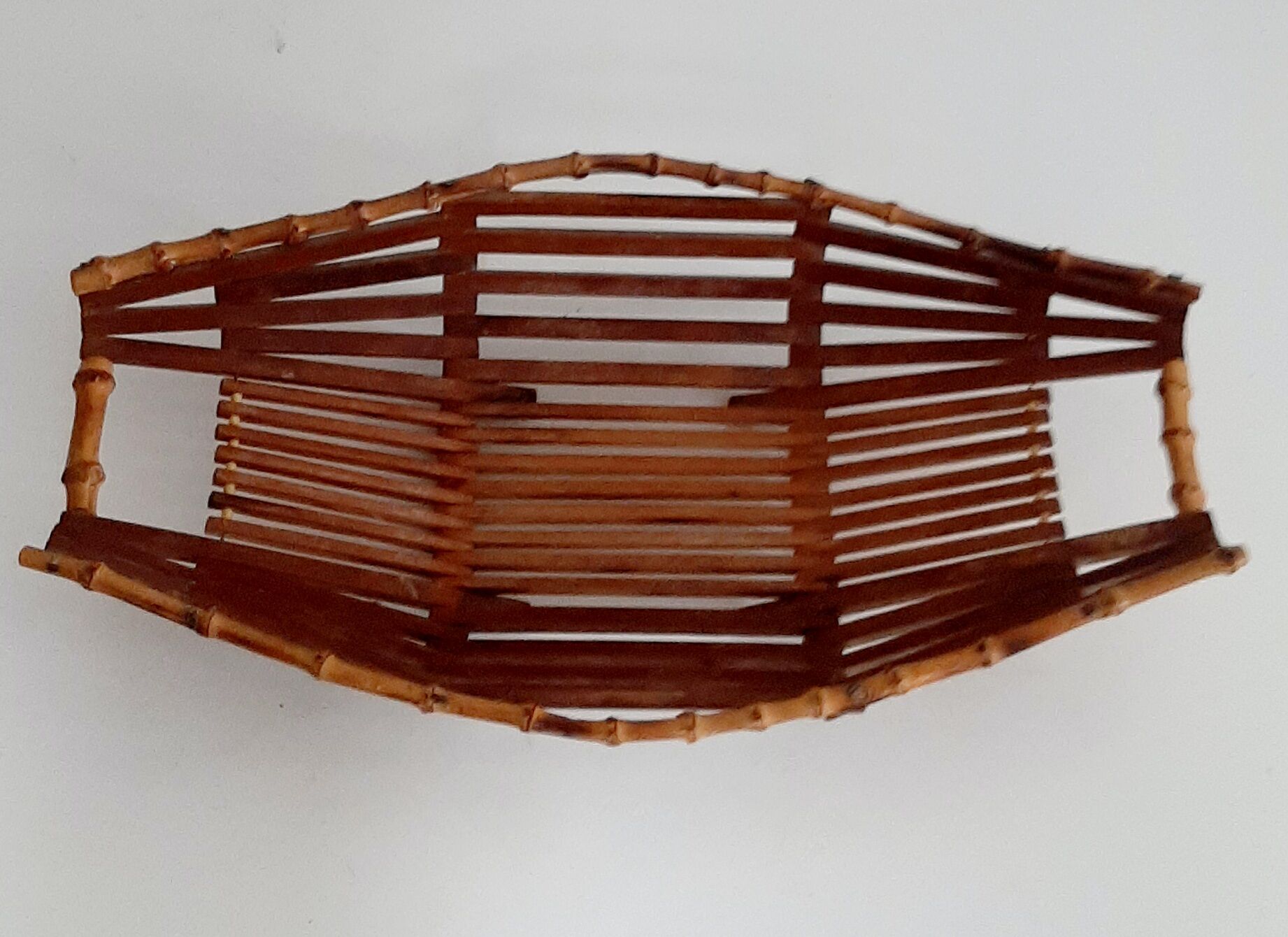 Corbeille vide poche bambou vintage
