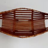 Empty basket vintage bamboo pocket