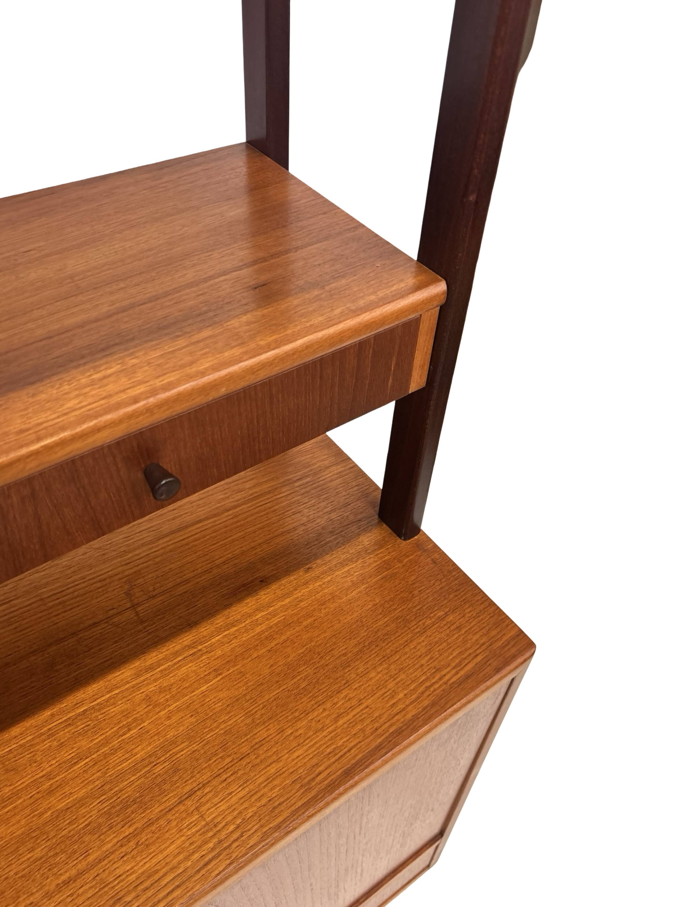 Vintage Wall Unit Bookcase Sweden Teak Design