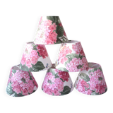 Set of 6 hydrangea lampshades