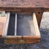 Old Wood Workbench, 1 Drawer and Shelf