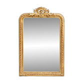 Louis-Philippe mirror from the 19th century with a ribbon trompe-l'œil frame.