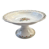 Footed compote signed Atelier Bondil faience from Moustiers
