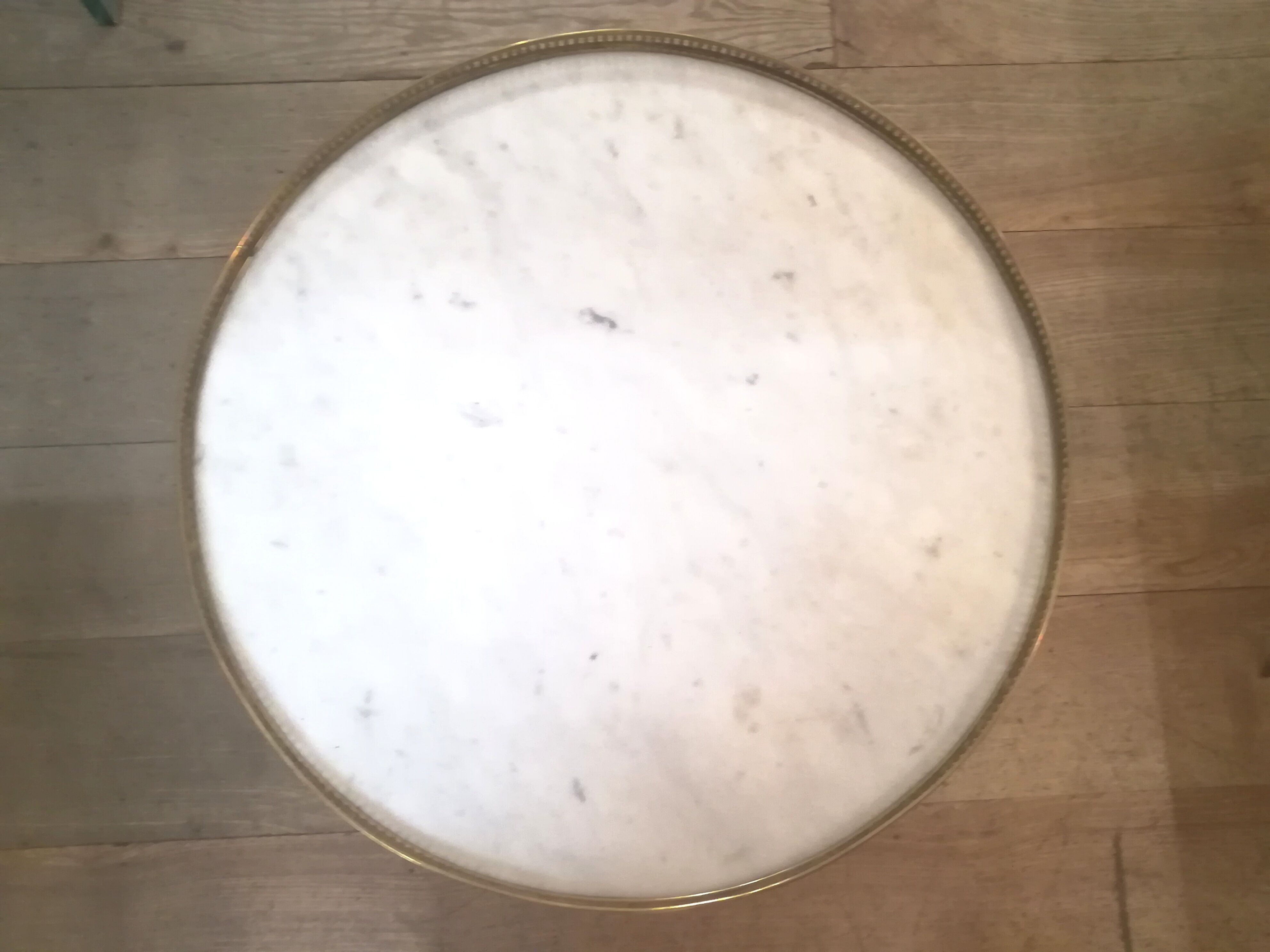 Jansen home coffee table in brass and marble