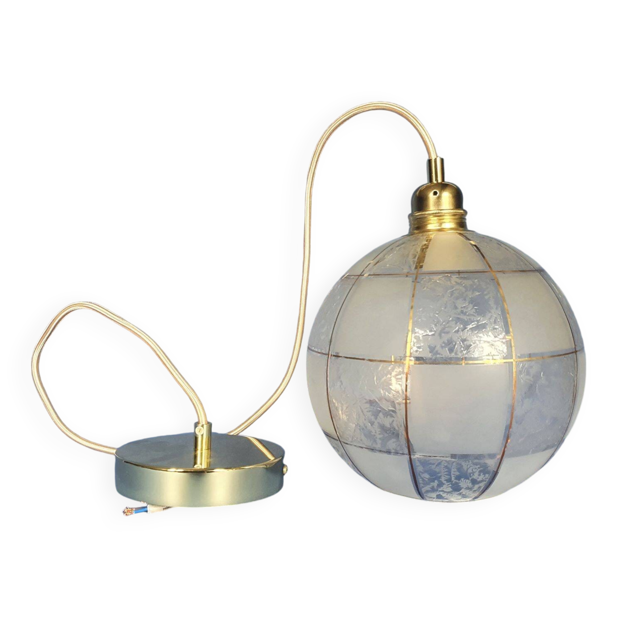Vintage 60s portable pendant lamps from France - newly electrified