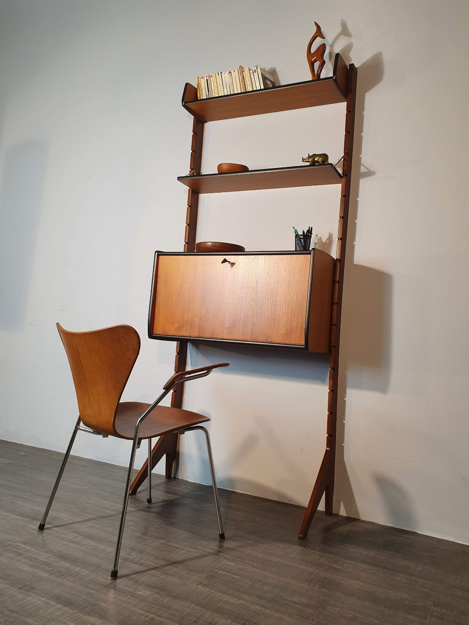 Norwegian Ergo Secretary Furniture, Scandinavian Vintage 1960s