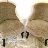Pair of vintage chairs mid-century toad shape