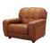 Brown armchair, Italian design, 1970s, production: Italy