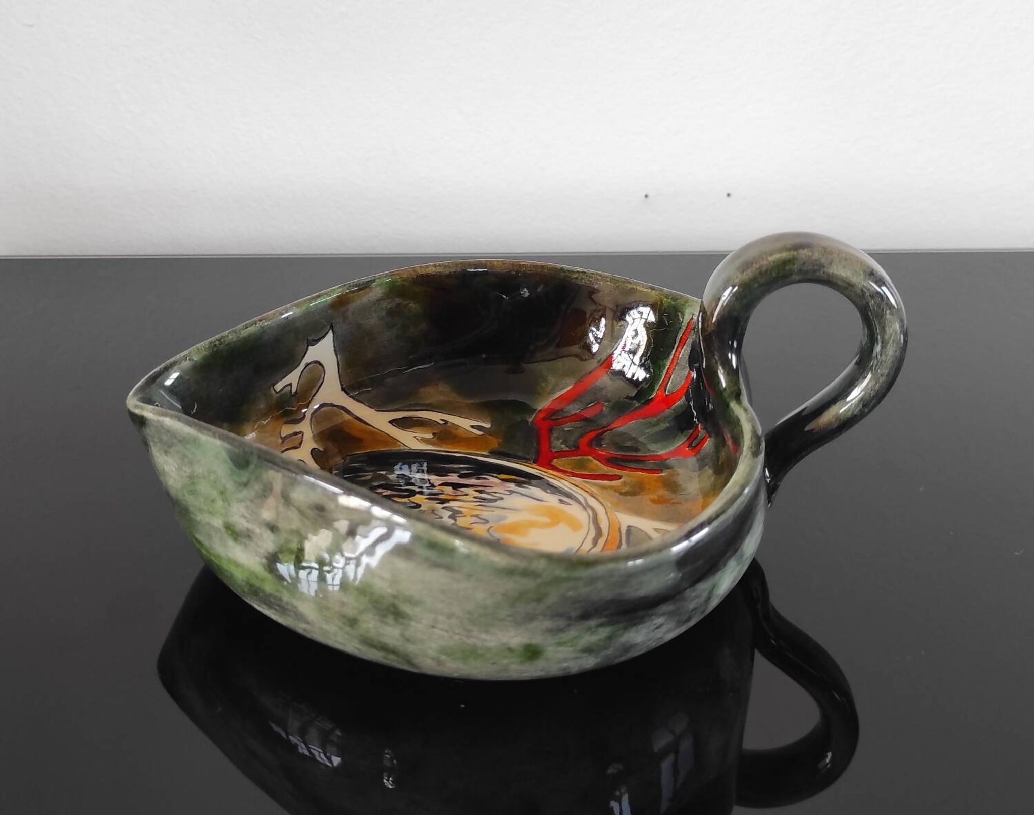 Vintage handmade dish/trinket bowl - signed Marie Louise Impe