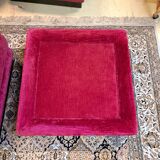 Chauffeuses et pouf vintage