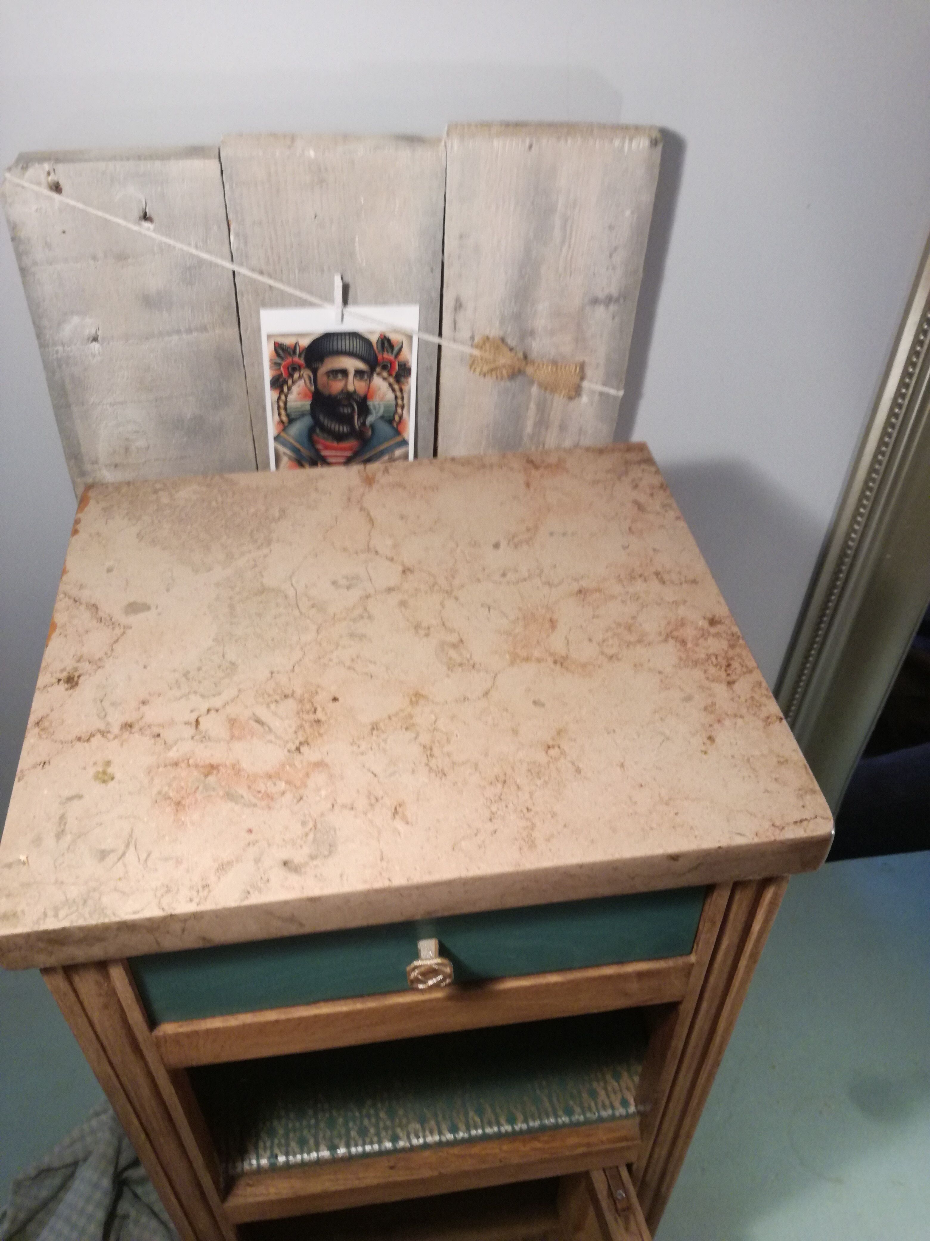 Renovated wood bedside