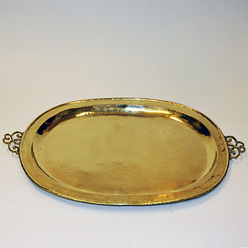 Brass tray with handles by Erickson 1930s Sweden