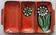 Plat en céramique vintage 3 compartiments decor fleurs