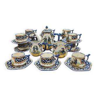 Service en faïence de Quimper des années 1930.