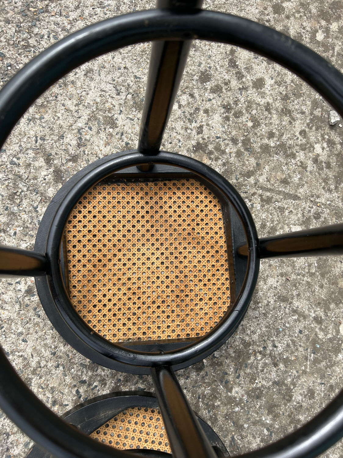 High rattan bar stools