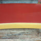 Pair of semi-moon benches in skai and chrome steel