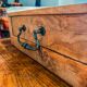 Olive wood storage cabinet