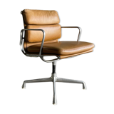 EA 208 camel leather armchair by Charles Eames for Herman miller
