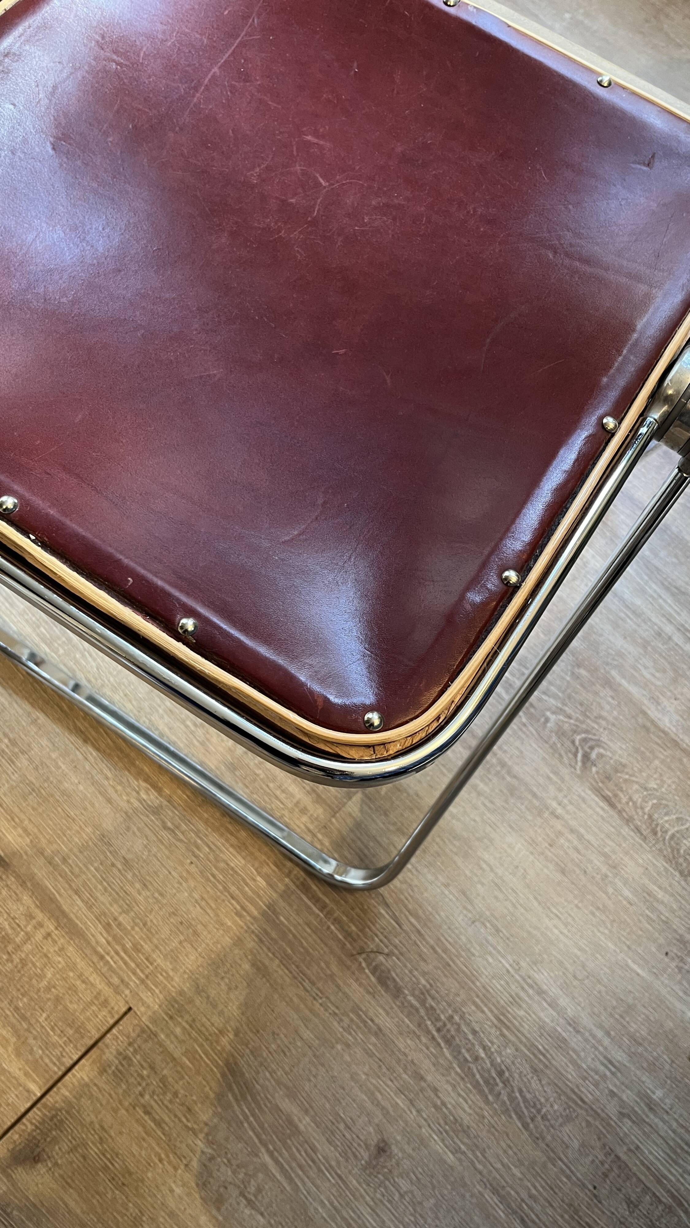 Pair of "Plia" caned chairs by Giancarlo Piretti